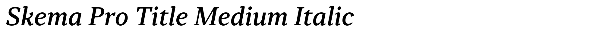 Skema Pro Title Medium Italic image
